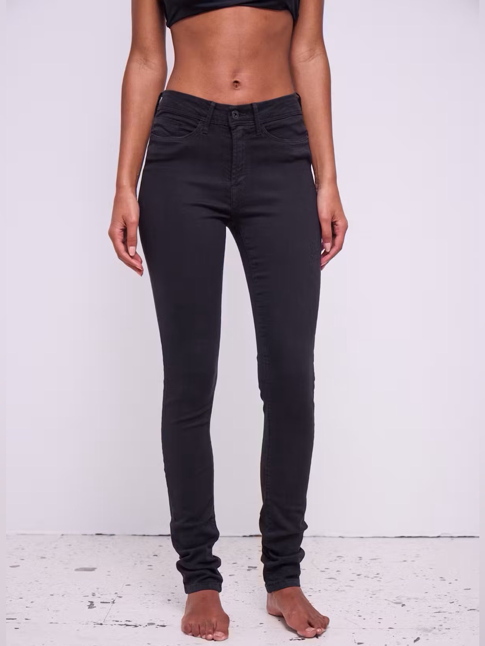 NWT ICHI Power Stretch Slim Fit Denim Black Jeans W31 Everyday Casual Denim - Picture 5 of 9